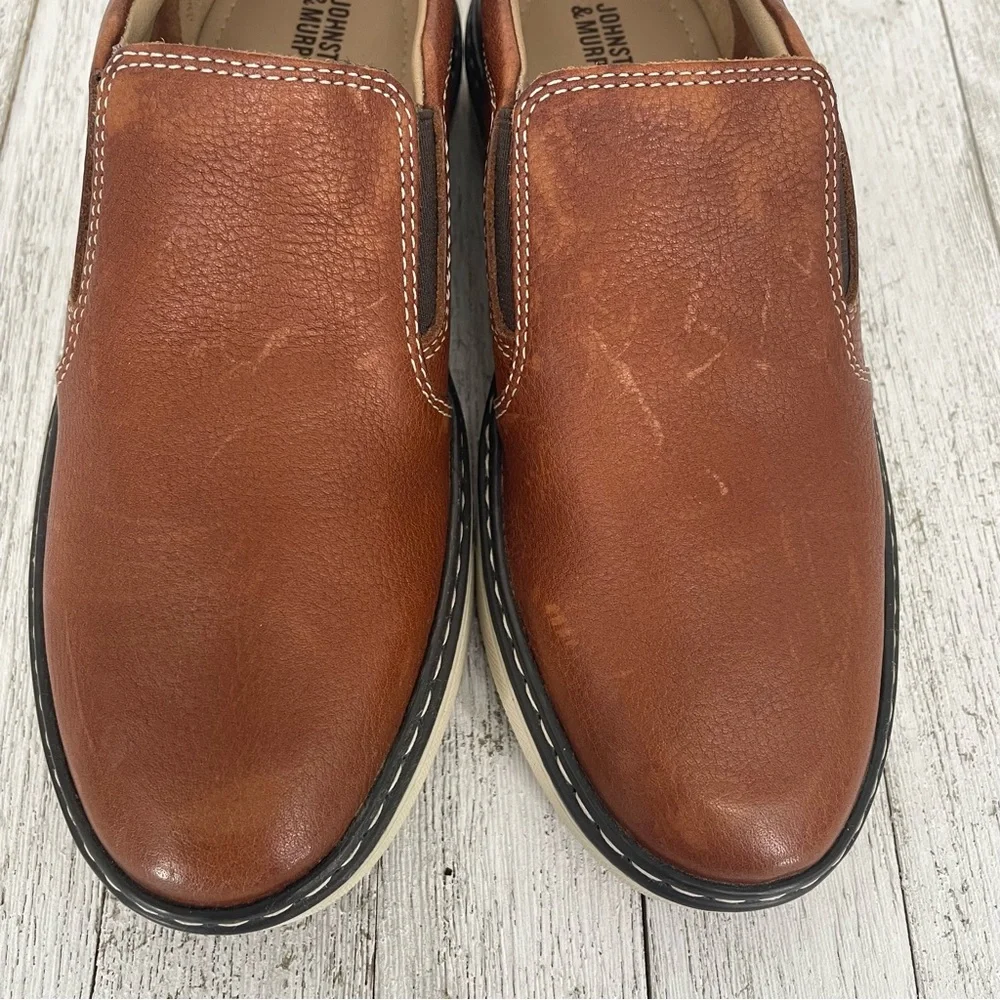 Johnston & Murphy McGuffey Slip On Kids Leather Loafer‎ Size 2M Boys